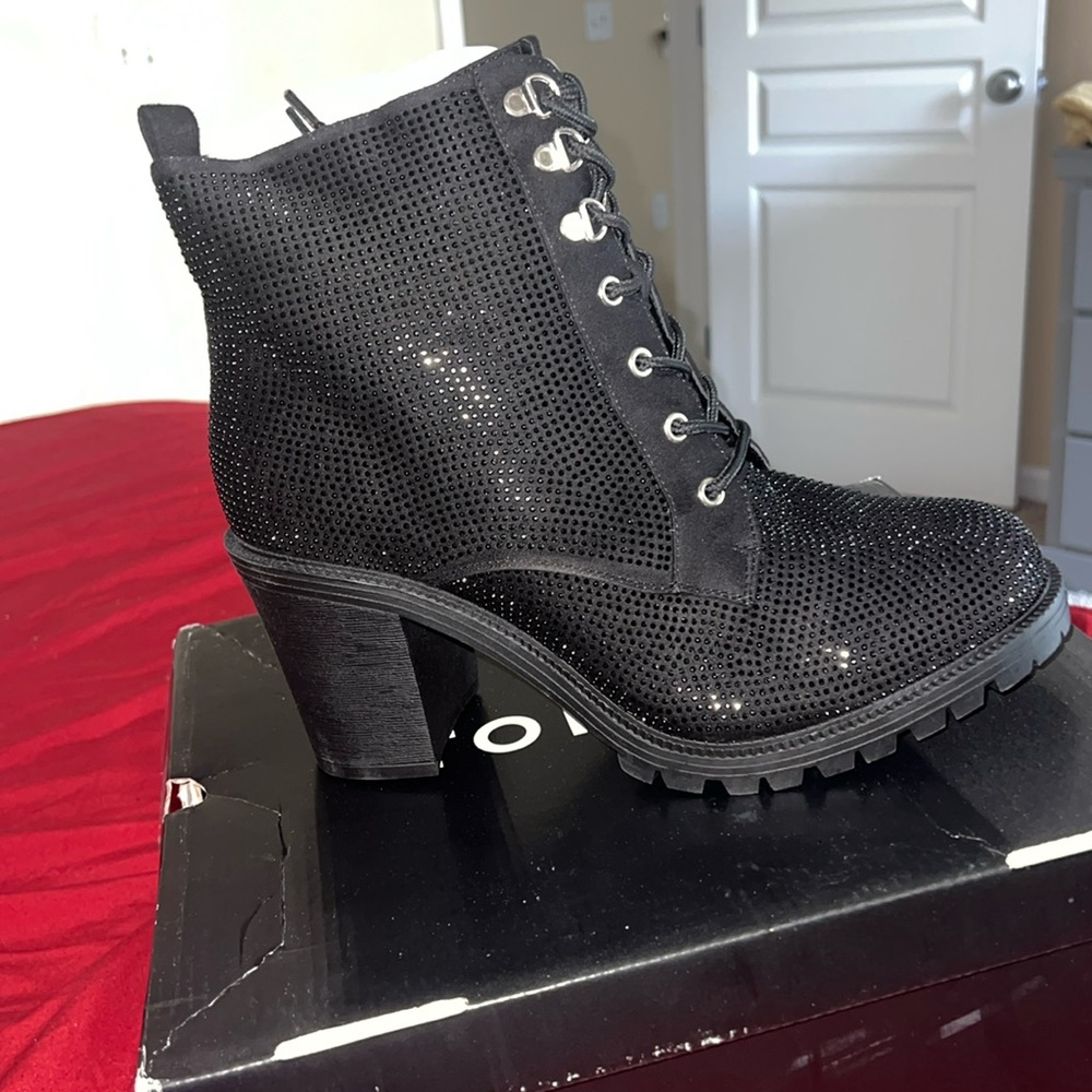 All black Hiker boot